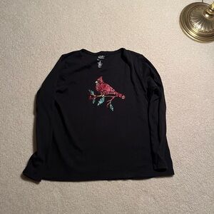 Women’s croft & Barrow black cardinal shirt